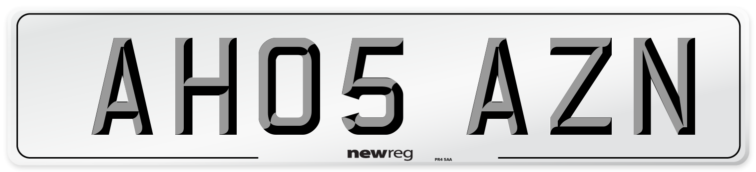 AH05 AZN Number Plate from New Reg
